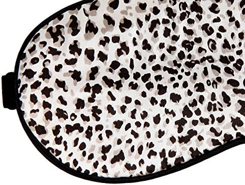 100% Mulberry Silk Sleep Mask Blackout, Cute Natural Sleeping Mask with Adjustable Elastic Strap, Satin Eye Cover for Men Women Adults (Leopard) - Image 3