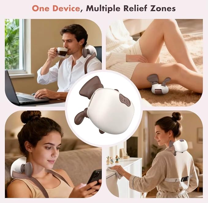 Neck and Shoulder Massager with Heat – Cordless Deep Tissue Shiatsu Back Massager for Pain Relief, Wireless Rechargeable for Home and Office - Image 3