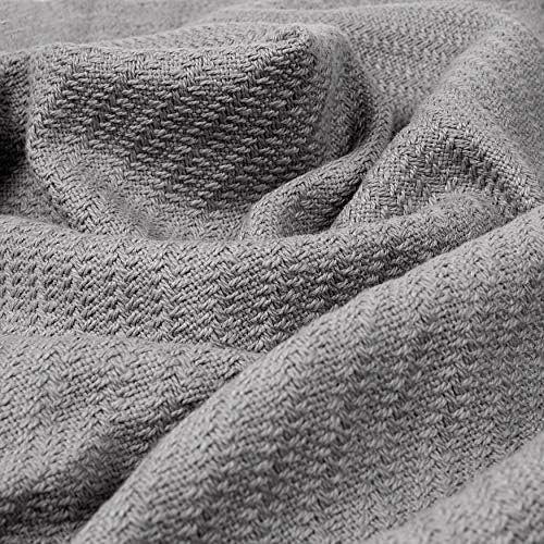 COTTON CRAFT Soft Thermal Blanket - All Season Cotton Blanket - King - Grey - Image 2