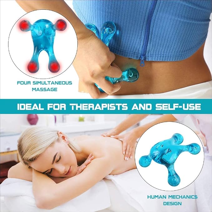 Melonsun Palm Massage Tool - Handheld Four-Point Deep Tissue Massager for Trigger Point, Neck Back Shoulder Pain Relief, Self Massage Between Shoulder Blades, No Therapist Needed - Image 4