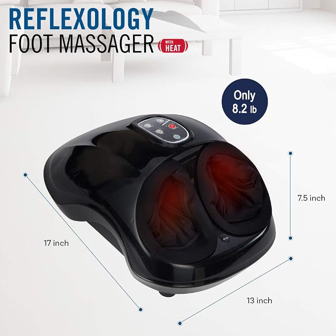 Daiwa Felicity Reflexology Foot Massager – Shiatsu Foot Massager with Heat, Kneading Rollers & Air Compression, 6 Intensity Levels, 2 Heat Settings, Automatic Programs, Deep Tissue Foot Massage - Image 2