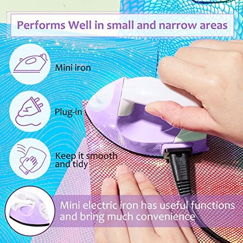 Honoson Mini Craft Iron with Charging Base Tiny,Light Purple - Image 5