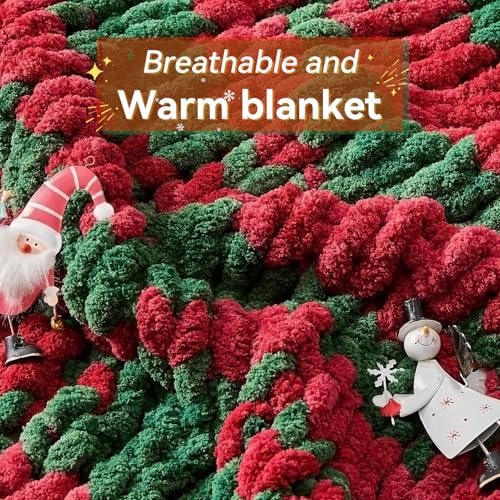 Negwoo Chunky Knit Throw Blanket, Knitted Throw Chenille Yarn, 30"*40" - Image 3