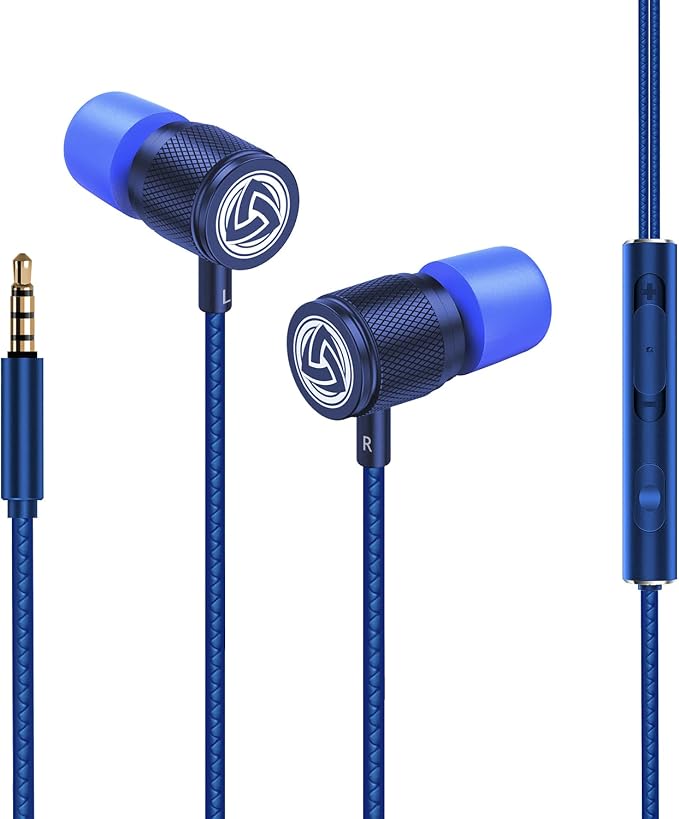 LUDOS Ultra Wired Earbuds in-Ear Headphones, 5 Years Warranty, Earphones with Microphone, Noise Isolating Ear Buds, Memory Foam for iPhone, Samsung, School Students, Kids, Women, Small Ears - Blue - Image 7