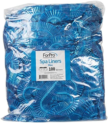 ForPro Spa Liners, Fit All Pedicure Spas, Disposable Pedicure Liners, Blue, 100-Count (Pack of 2) - Image 2