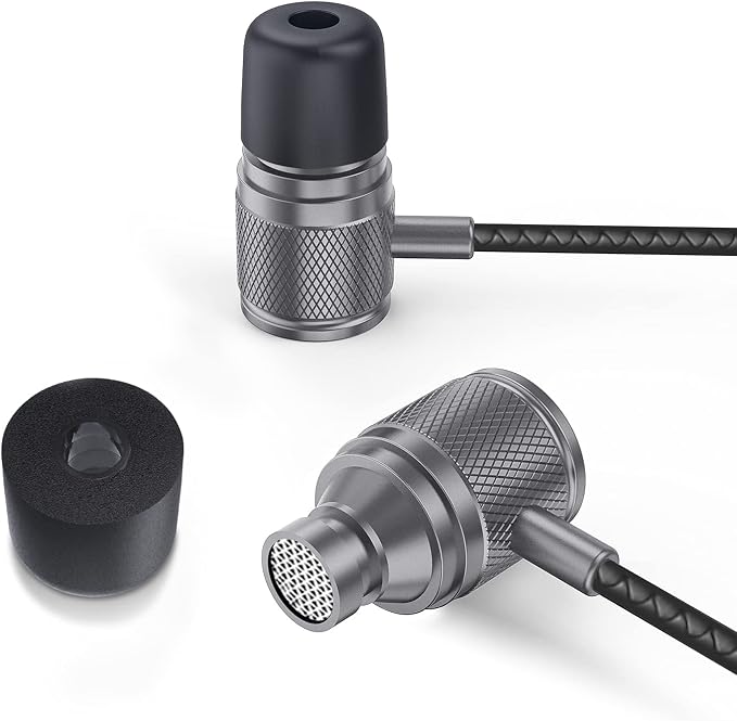 LUDOS Ultra Wired Earbuds in-Ear Headphones, 5 Years Warranty, Earphones with Microphone, Noise Isolating Ear Buds, Memory Foam for iPhone, Samsung, School Students, Kids, Women, Small Ears - Grey - Image 10