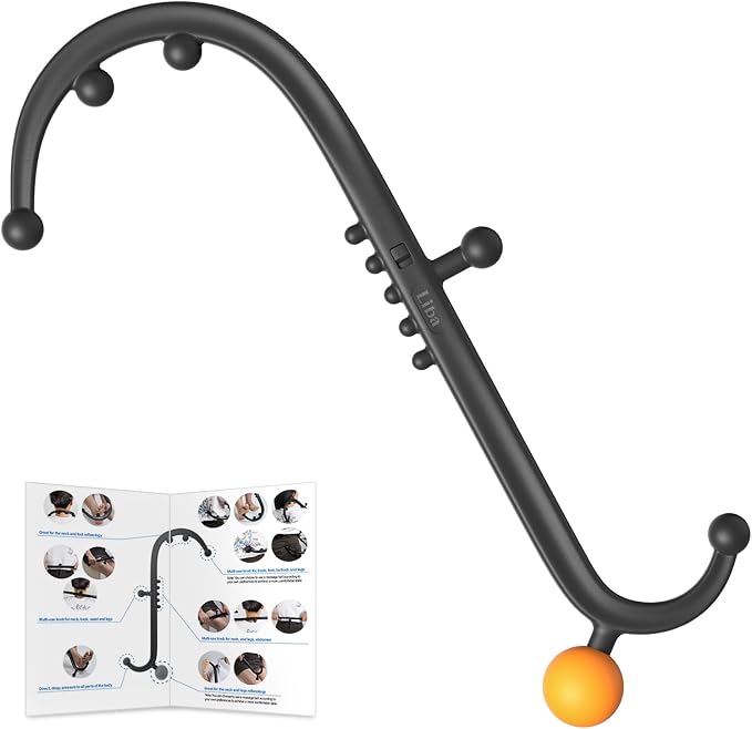 LiBa Trigger Point Massage Tool 11-Node, Collapsible S/C Curve by Liba