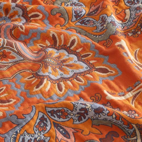 Boho Throw Blanket for Bed 90”x108”, 100% Cotton Blanket for Couch Sofa - Image 3