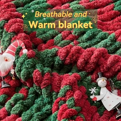 Negwoo Chunky Knit Throw Blanket, Knitted Throw Chenille Yarn, 80"*90" - Image 3