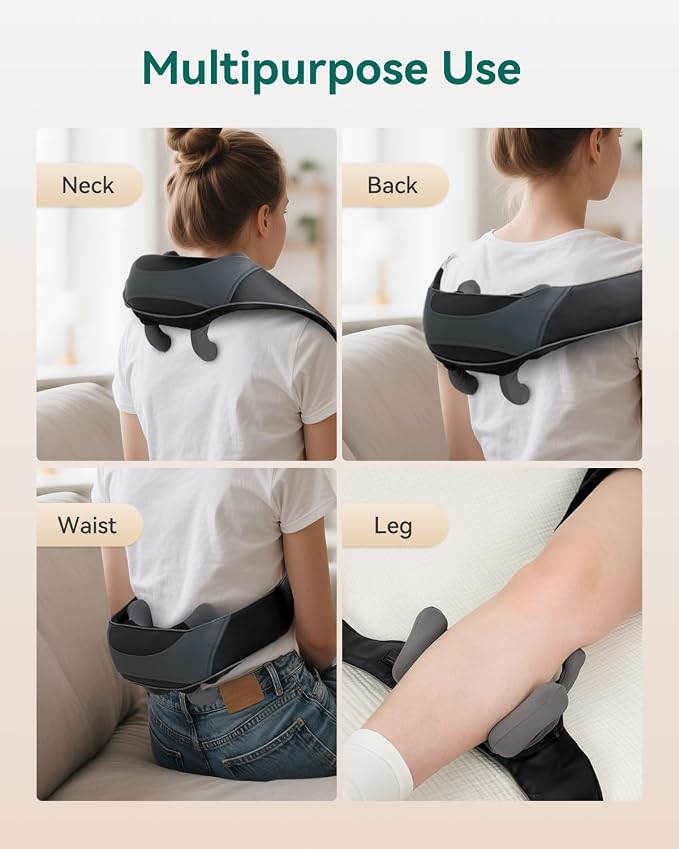 Snailax Cordless Neck Shoulder Massager with Soothing Heat, 2026 Upgraded 4D Deep Tissue Kneading, Shiatsu Massager Pillow for Neck, Traps, Back, Wearable Hand-Free Straps, Gifts for Men Women Mom Dad - Image 6