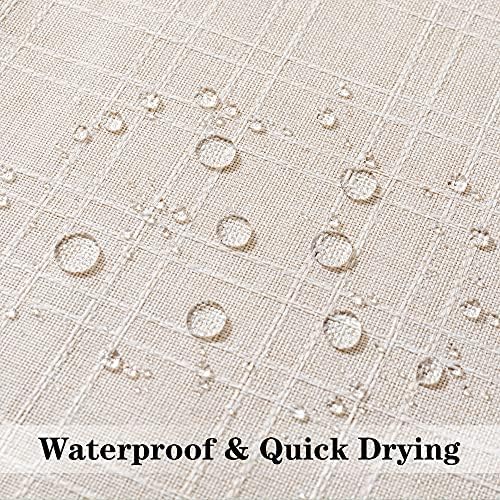 Kevin Textile Outdoor Waterproof 24”x24” Pillow Covers 2 Pack, Light Beige - Image 2