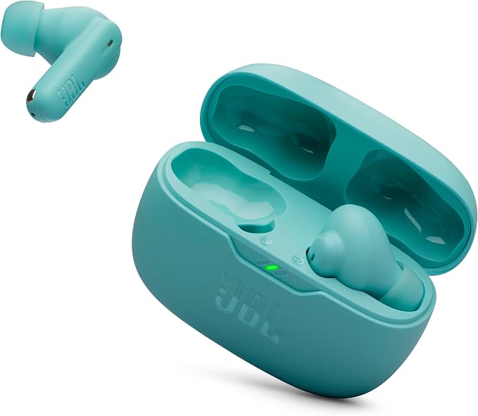 JBL Vibe Beam 2 - True Wireless Noise Cancelling Earbuds with JBL Pure Bass Sound & Smart Ambient Technology, 4mics for Crisp, Clear Calls, up to 40Hrs of Playback, IP54 Dust & Water Resistant (Blue) by JBL