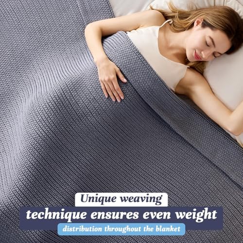 Guohaoi Knitted Weighted Blanket for Adults, 60"x80" 20lbs Full/Queen Size - Image 4