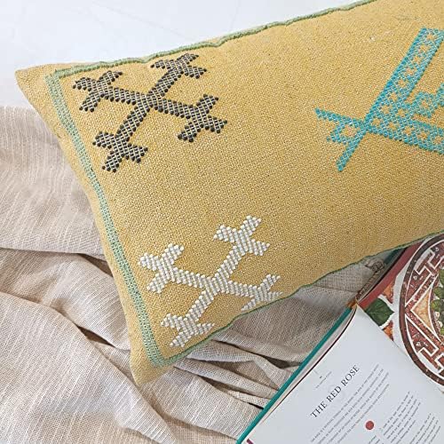 Trade Star Sabra Handloomed Pillow Cover Kilim Oblong Cushion Case 100% Cotton Lumbar Pillow Cover Designer Back and Neck Rest 14x36 Cushion Cover for Living Room Decor (Pattern - 5) - Image 2