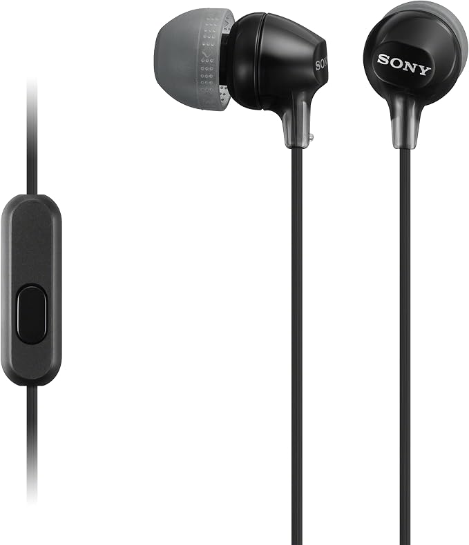 Sony MDREX15AP In-Ear Earbud Headphones with Mic, Black (MDREX15AP/B) by Unknown