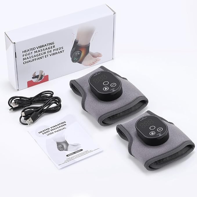 2PCS Cordless Neuropathy Foot Massager, Ankle Heating Pad for Pain Relief - Image 7