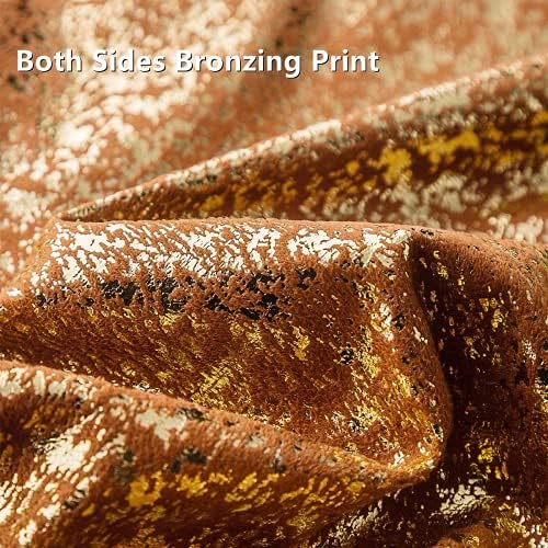 Deeprove Throw Pillow Cover Both Sides Sparkle Gold Foil Print, Decor Soft Velvet Hidden Zipper Closure Accent Pillow Cushion Case for Bedroom, Living Room, Sofa, Square 22 x 22 Inches 1 Pack, Taupe - Image 2