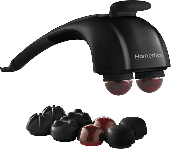 Homedics Handheld Back Massager with Heat, Deep Tissue Percussion Massager by Homedics