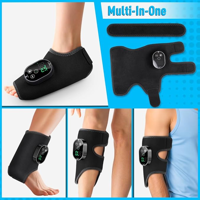 2-Pack Foot Massager for Neuropathy, Ankle Wrap Heating Pad with Massage - Image 2