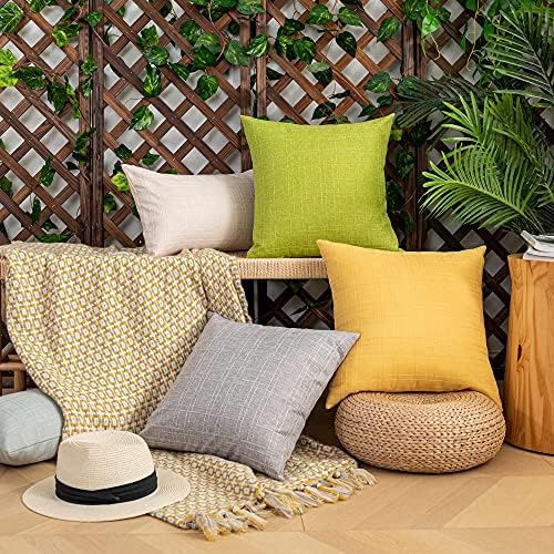Kevin Textile Outdoor Waterproof 16”x16” Pillow Covers 2 Pack, Green - Image 6