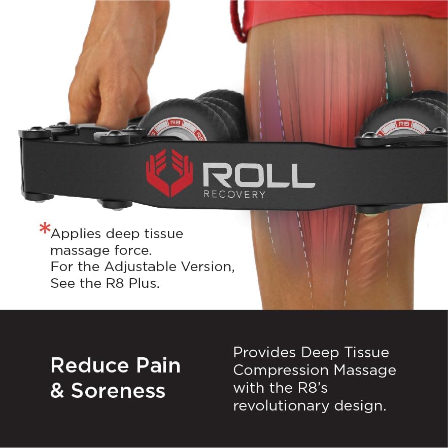 ROLL Recovery R8 (Carbon Black) - Deep Tissue Massage Roller - Image 2