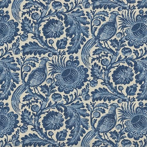 Pillow Perfect Floral Indoor/Outdoor Accent Throw Pillow, Plush Fill, Weather, and Fade Resistant, Throw - 16.5" x 16.5", Red/Tan Fairhaven, Tucker Resist Indigo, 2 Count - Image 2