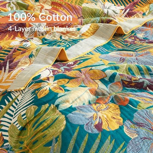 Boho Throw Blanket for Bed 60”x80”, 100% Cotton Blanket for Couch Sofa - Image 6