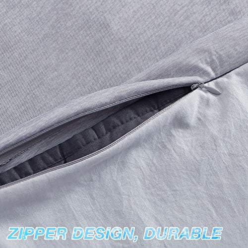 EXQ Home Weighted Blanket Cover 60x80 -Queen Size Premium Soft for Weighted Blanket with Zipper,Machine Washable Duvet Cover (Grey,Duvet Cover Only) - Image 5