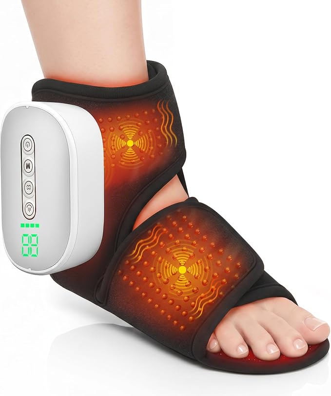Cordless Foot Massager with Heat, Vibration, 4 Modes & 4 Heat Levels by Unknown