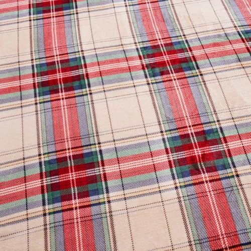 PU MEI Sherpa Fleece Throw Blanket 60" x 80" Reversible Plush Fluffy Large Big Blanket Lattice Flannel Blankets for All Season Use, Chrismas Red - Image 3
