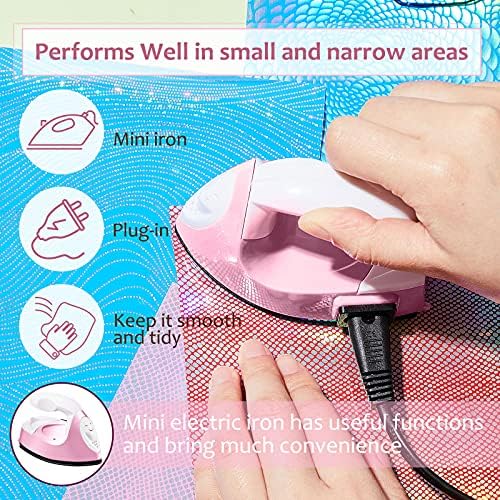 Honoson Mini Craft Iron with Charging Base Tiny,Light Pink - Image 6