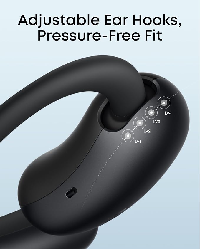 Soundcore AeroFit 2 by Anker Open Ear Earbuds, Open Ear Headphones, Earbuds | Real-Time Translation, 4 Adjustable Positions, 42H Playtime, Rich Bass, Hi-Res, IP55, AI Clear Calls, Wireless Charging - Image 3