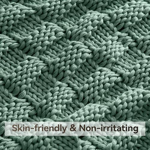 Knitted Weighted Blanket for Adult, No Beads Heavy Blanket 36"x48" 3lbs - Image 4