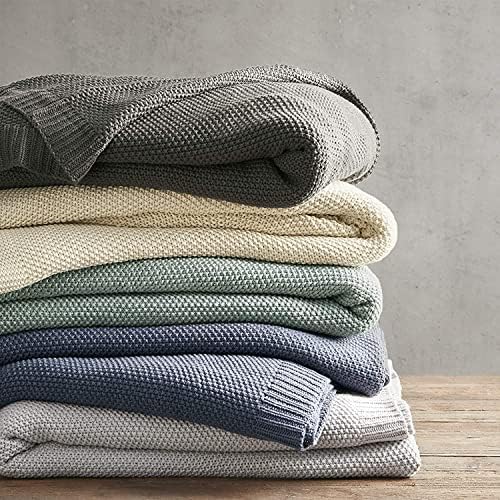 INK+IVY Bree Knit Throw Blanket for Bed, Sofa, and Couch, Lightweight, Breathable, Soft & Cozy Summer Blanket, King (108 in x 90 in), Charcoal - Image 5