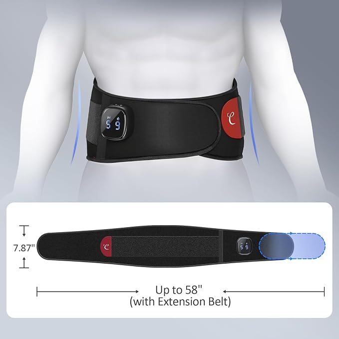 Comfytemp Cordless Portable Heating Pad with Massager for Lower Back FSA - Image 4