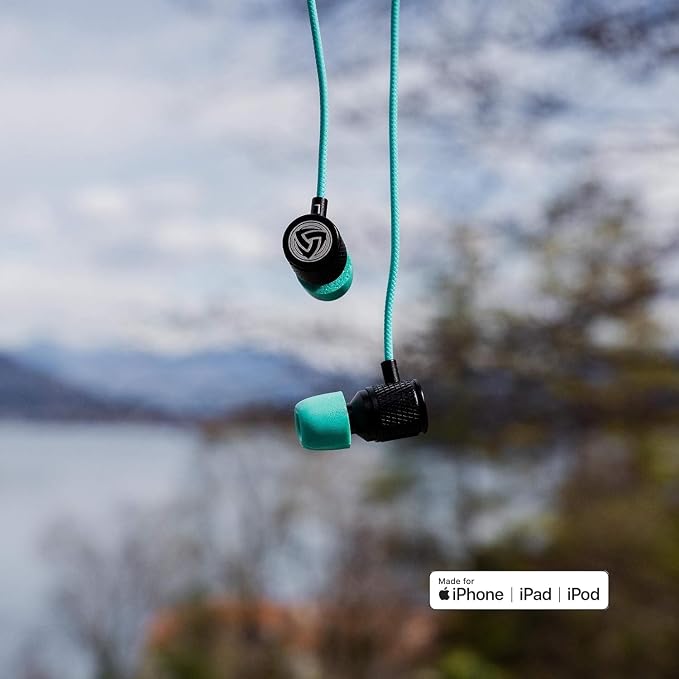 LUDOS Ultra iPhone Wired Headphones Earbuds Earphones with Lightning Connector Apple MFi Certified, 5 Years Warranty, for iPhone 14 13 12 11 Pro Max X XS XR 8 7 Plus with Microphone - Turquoise - Image 9