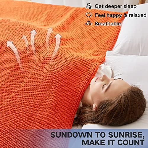Guohaoi Knitted Weighted Blanket for Adults, 48"x72" 12lbs Full/Queen Size - Image 5