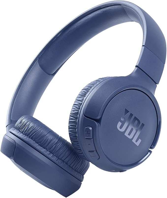 JBL Tune 510BT - Bluetooth headphones with up to 40 hours battery, microphone for call, foldable and comfortable, Android and iOs compatible (Blue) by JBL