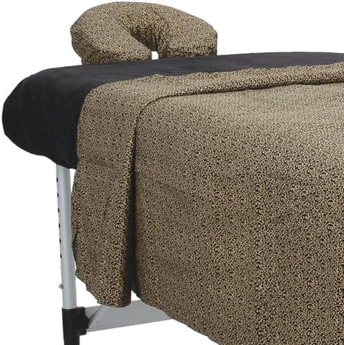 ForPro Designer Microfiber 3-Piece Massage Sheet Set, Golden Swirl by ForProProfessionalCollection