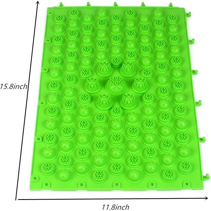 Foot Massage Mat Acupressure Mat Reflexology Walking Toe Plate Massage Pad Bathroom Yoga Anti-Slip Outdoor Game 4PCS (Green) - Image 4