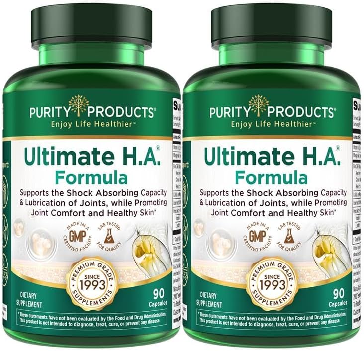 Purity Products Ultimate H.A. Formula - Clinically Studied BioCell Collagen by PurityProducts%C2%AE