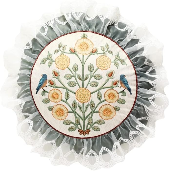 patdrea French Velvet Throw Pillow Cover,Diameter 16"-Botticelli C - Image 2