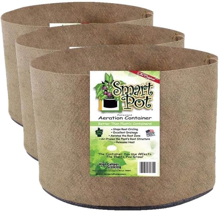 SMART POT 20-Gallon Soft-Sided Container, Tan (Pack of 3) by SmartPot