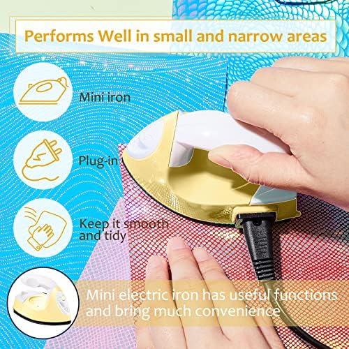 Honoson Mini Craft Iron with Charging Base Tiny,Light Yellow - Image 4