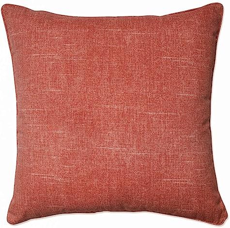 Pillow Perfect Tory Solid Indoor/Outdoor Floor Pillow Plush Fill, Weather and Fade Resistant, Floor - 25" x 25", Orange, by PillowPerfect
