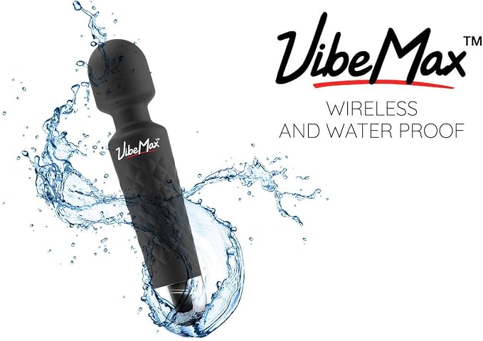 VibeMax Rechargeable Personal Massager - Powerful Multi Speed Vibration - Whisper Quiet - Waterproof - for Muscle Tension Relief in Neck, Back, Shoulders, Legs and Feet - Black - Image 3