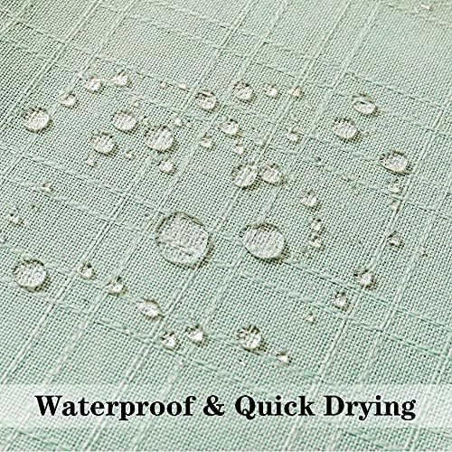 Kevin Textile Outdoor Waterproof 18”x18” Pillow Covers 2 Pack, Mint - Image 2
