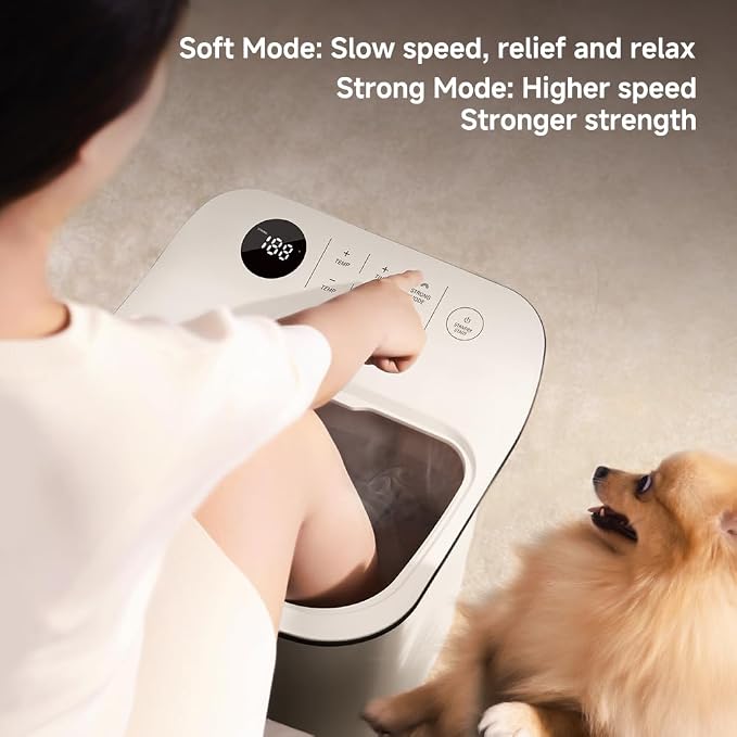 13-inch Foot Spa with Fully Automatic Electric Massage Dual-Action System, Integrating Electric Massage Rollers and Shiatsu Functionality, Featuring a Timer and Water Temperature Control - Image 5