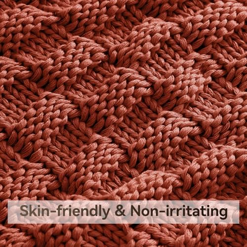 Knitted Weighted Blanket for Adult, No Beads Heavy Blanket 60"x80" 10lbs - Image 4