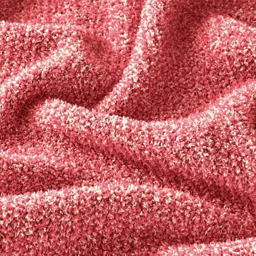 CozeCube Reversible Knitted Throw Blanket, Red White Melange 60"x80" - Image 3